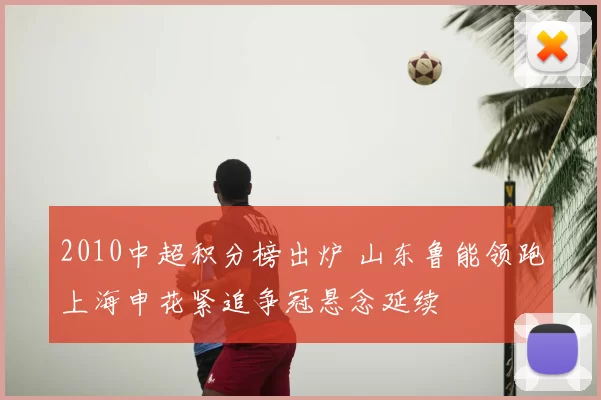 2010中超积分榜出炉 山东鲁能领跑上海申花紧追争冠悬念延续